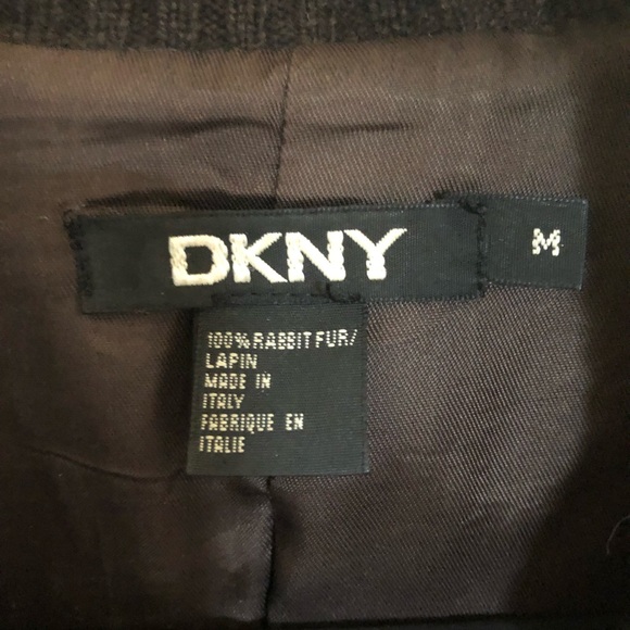 DKNY 100% Rabbit Jacket - Picture 6 of 8